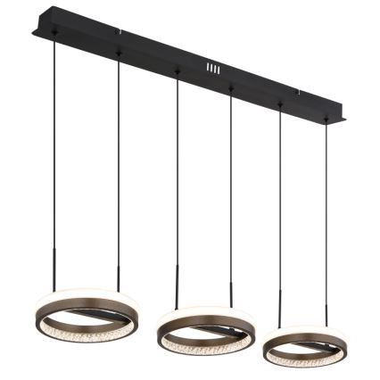 Globo - LED-Hängeleuchte LED/40W/230V 3000/4000/6000K braun