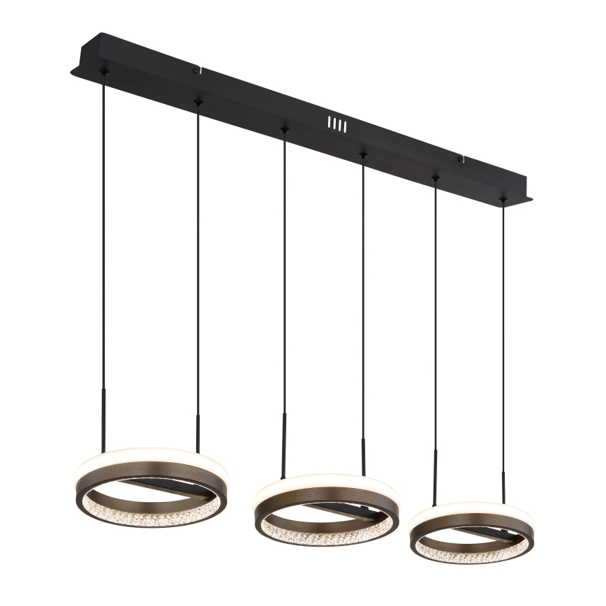 Globo - LED-Hängeleuchte LED/40W/230V 3000/4000/6000K braun