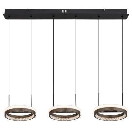 Globo - LED-Hängeleuchte LED/40W/230V 3000/4000/6000K braun