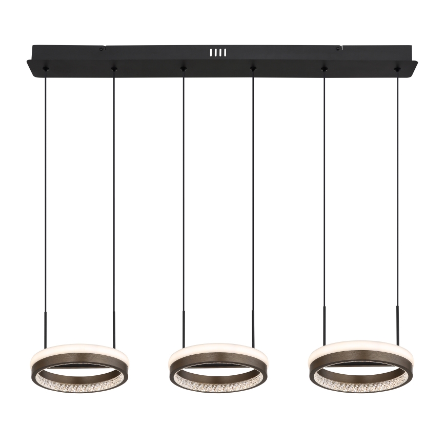 Globo - LED-Hängeleuchte LED/40W/230V 3000/4000/6000K braun