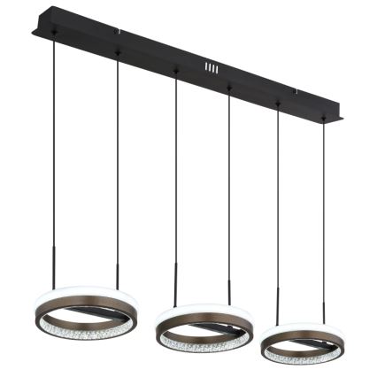 Globo - LED-Hängeleuchte LED/40W/230V 3000/4000/6000K braun