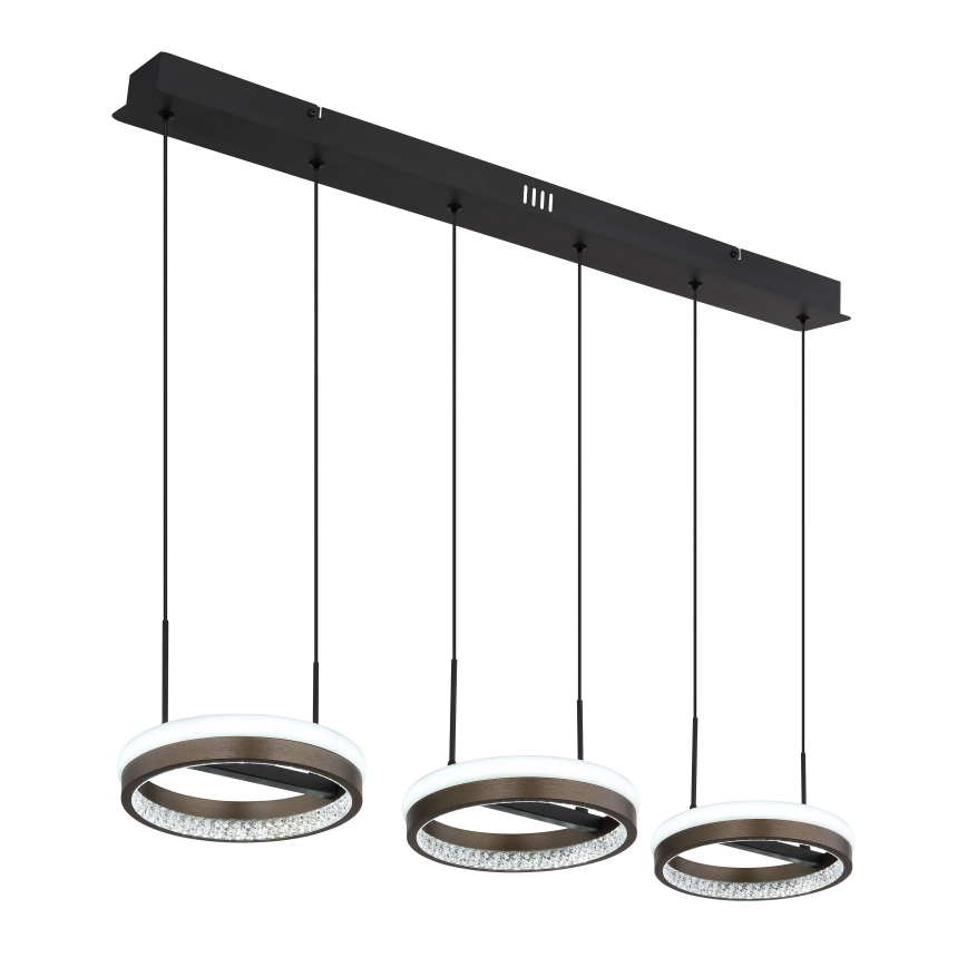 Globo - LED-Hängeleuchte LED/40W/230V 3000/4000/6000K braun