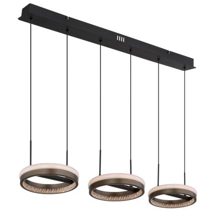 Globo - LED-Hängeleuchte LED/40W/230V 3000/4000/6000K braun