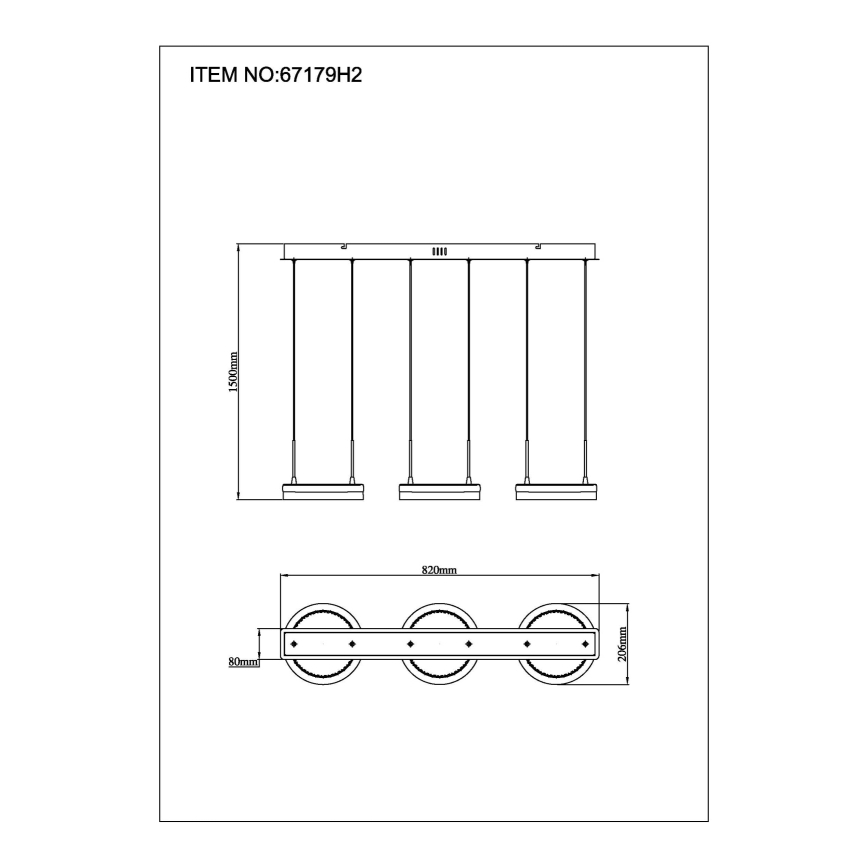 Globo - LED-Hängeleuchte LED/40W/230V 3000/4000/6000K braun