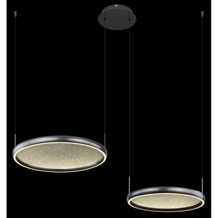 Globo - Dimmbare LED-Hängeleuchte LED/50W/230V 2700-6000K schwarz + Fernbedienung