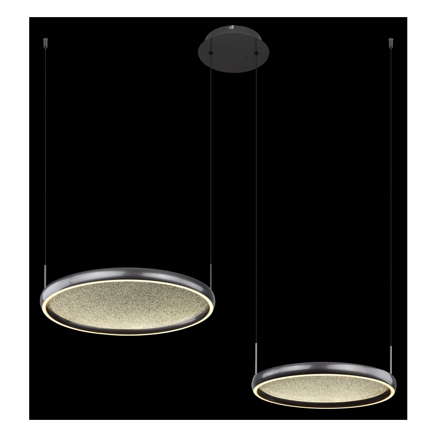 Globo - Dimmbare LED-Hängeleuchte LED/50W/230V 2700-6000K schwarz + Fernbedienung