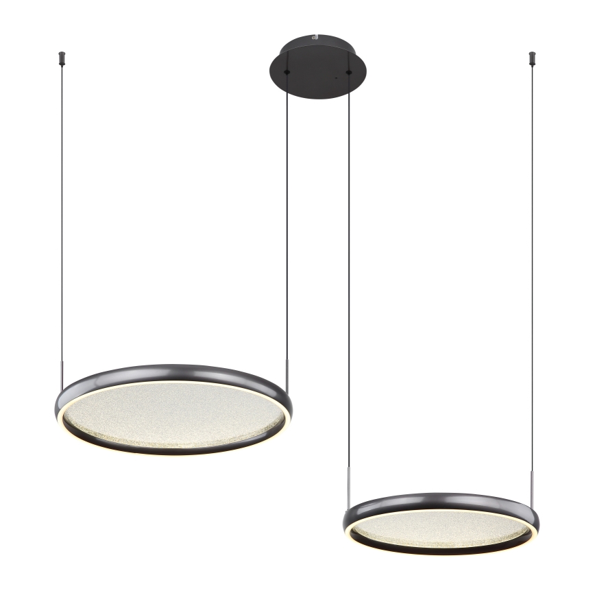 Globo - Dimmbare LED-Hängeleuchte LED/50W/230V 2700-6000K schwarz + Fernbedienung