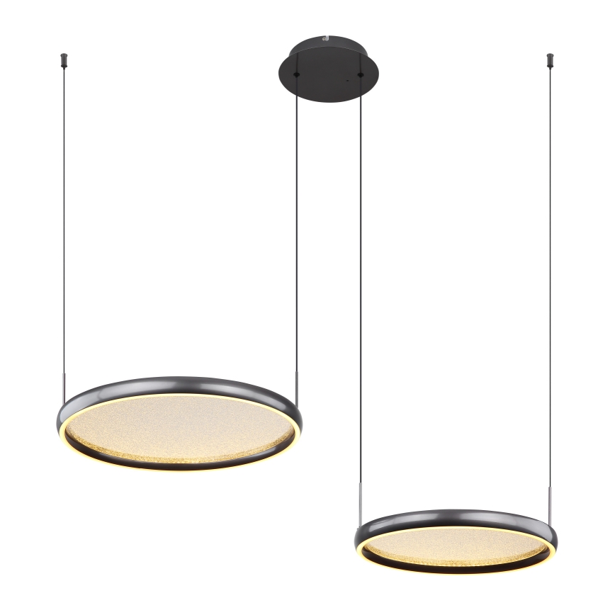 Globo - Dimmbare LED-Hängeleuchte LED/50W/230V 2700-6000K schwarz + Fernbedienung