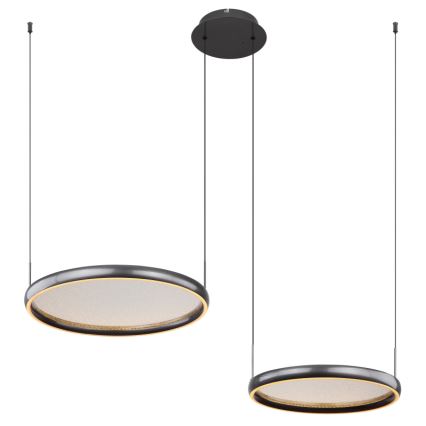 Globo - Dimmbare LED-Hängeleuchte LED/50W/230V 2700-6000K schwarz + Fernbedienung