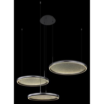 Globo - Dimmbare LED-Hängeleuchte LED/55W/230V 2700-6000K schwarz + Fernbedienung