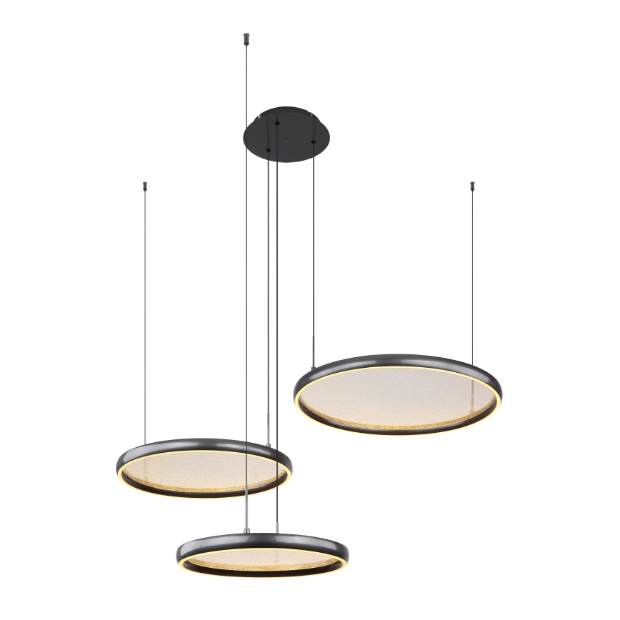 Globo - Dimmbare LED-Hängeleuchte LED/55W/230V 2700-6000K schwarz + Fernbedienung