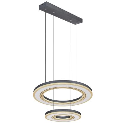 Globo - Dimmbare LED-Hängeleuchte LED/50W/230V 2700-6000K d 50 cm schwarz + Fernbedienung