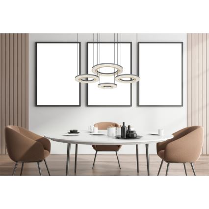 Globo - Dimmbare LED-Hängeleuchte LED/80W/230V 2700-6000K schwarz + Fernbedienung