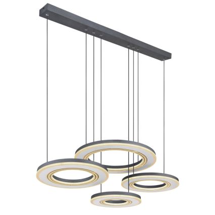 Globo - Dimmbare LED-Hängeleuchte LED/80W/230V 2700-6000K schwarz + Fernbedienung