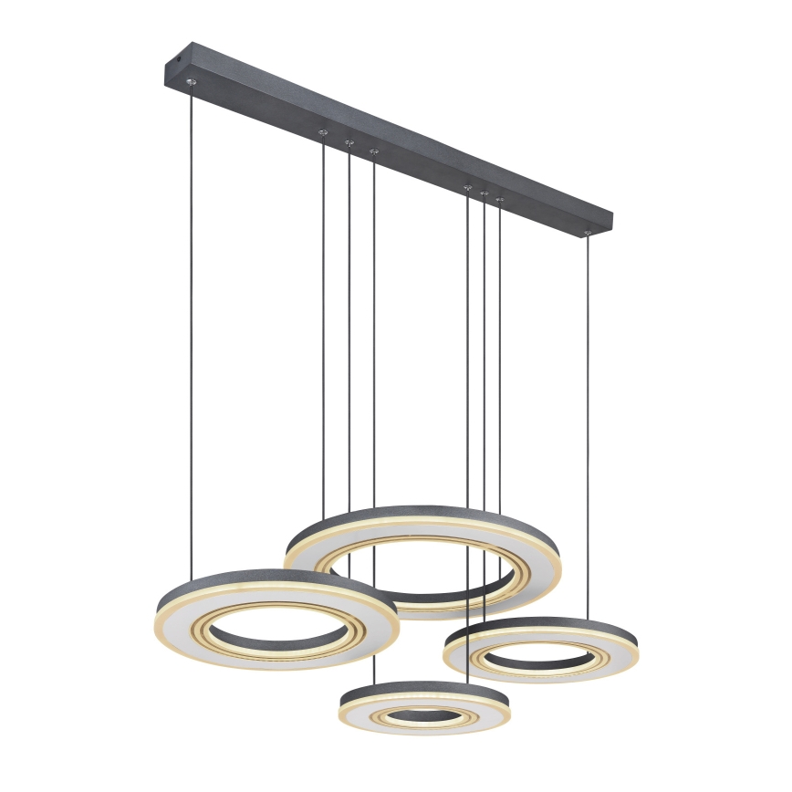 Globo - Dimmbare LED-Hängeleuchte LED/80W/230V 2700-6000K schwarz + Fernbedienung