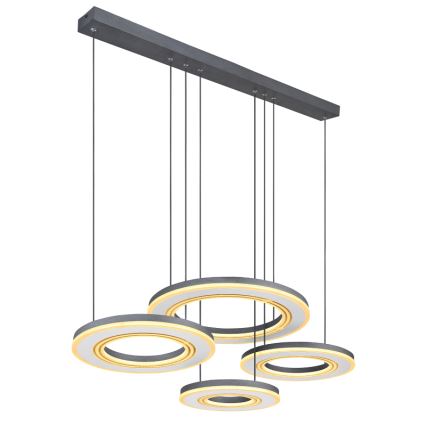 Globo - Dimmbare LED-Hängeleuchte LED/80W/230V 2700-6000K schwarz + Fernbedienung