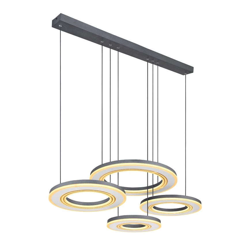 Globo - Dimmbare LED-Hängeleuchte LED/80W/230V 2700-6000K schwarz + Fernbedienung