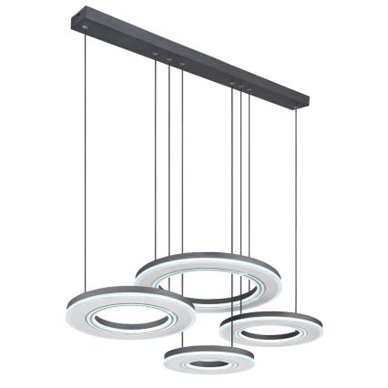 Globo - Dimmbare LED-Hängeleuchte LED/80W/230V 2700-6000K schwarz + Fernbedienung