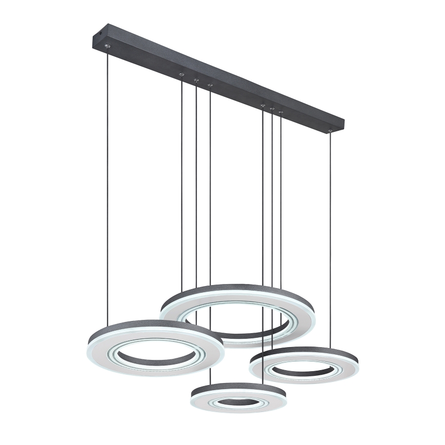 Globo - Dimmbare LED-Hängeleuchte LED/80W/230V 2700-6000K schwarz + Fernbedienung