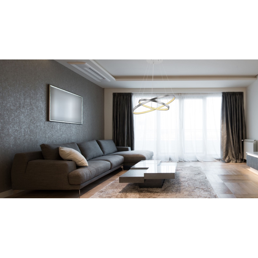 Globo - LED dimmbare Hängeleuchte an Seil 2xLED/21W/230V