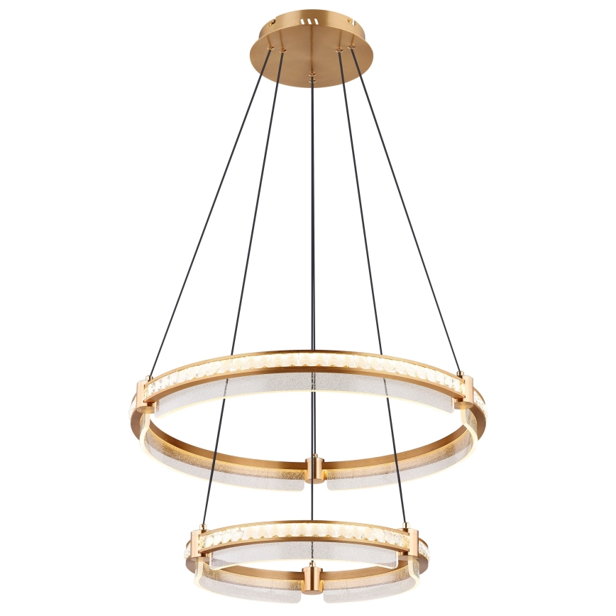 Globo - LED dimmbarer Kristall-Pendelleuchter an Kabel LED/78W/230V 2700K-6000K + Fernbedienung