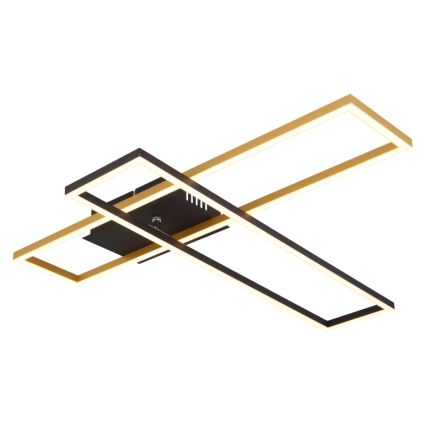 Globo - LED-Deckenleuchte LED/30W/230V 3000K 60x80 cm schwarz/golden