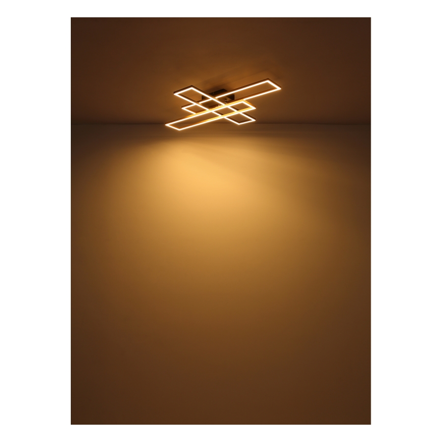 Globo - LED-Deckenleuchte LED/30W/230V 3000K 60x80 cm schwarz/golden