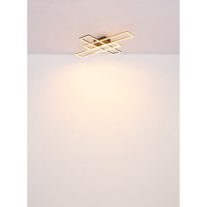Globo - LED-Deckenleuchte LED/30W/230V 3000K 60x80 cm schwarz/golden