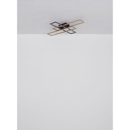 Globo - LED-Deckenleuchte LED/30W/230V 3000K 60x80 cm schwarz/golden