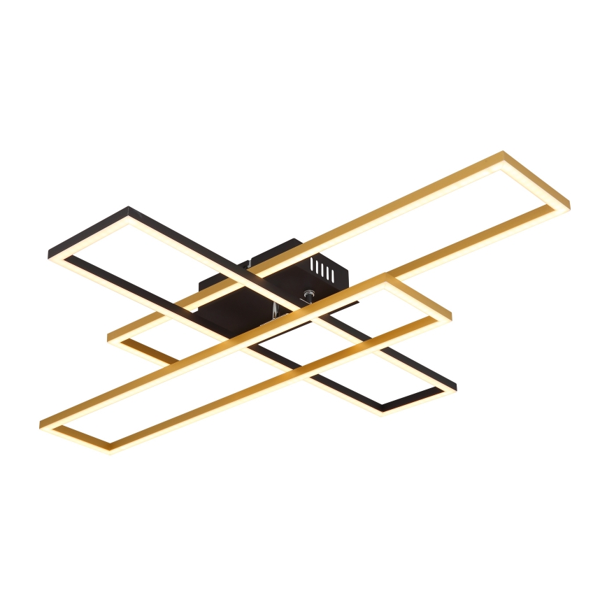 Globo - LED-Deckenleuchte LED/40W/230V 3000K 60x80 cm schwarz/golden