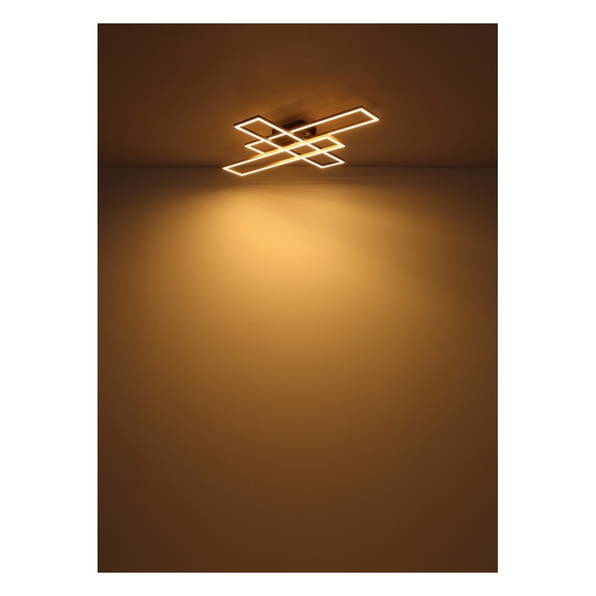 Globo - LED-Deckenleuchte LED/40W/230V 3000K 60x80 cm schwarz/golden