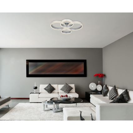 Globo - Dimmbare LED-Deckenleuchte LED/90W/230V 2700-6000K 68x85 cm + Fernbedienung
