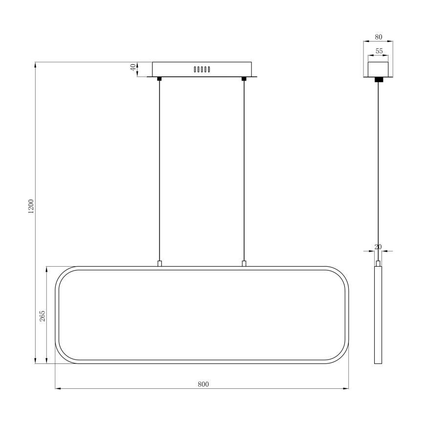 Globo - LED Hängeleuchte LED/24W/230V