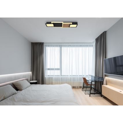Globo 67279-30 - LED-Deckenleuchte CAROLINE LED/30W/230V 25x71,5 cm beige/schwarz