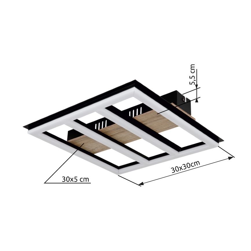 Globo - LED-Deckenleuchte LED/18W/230V 3000K 30x30 cm