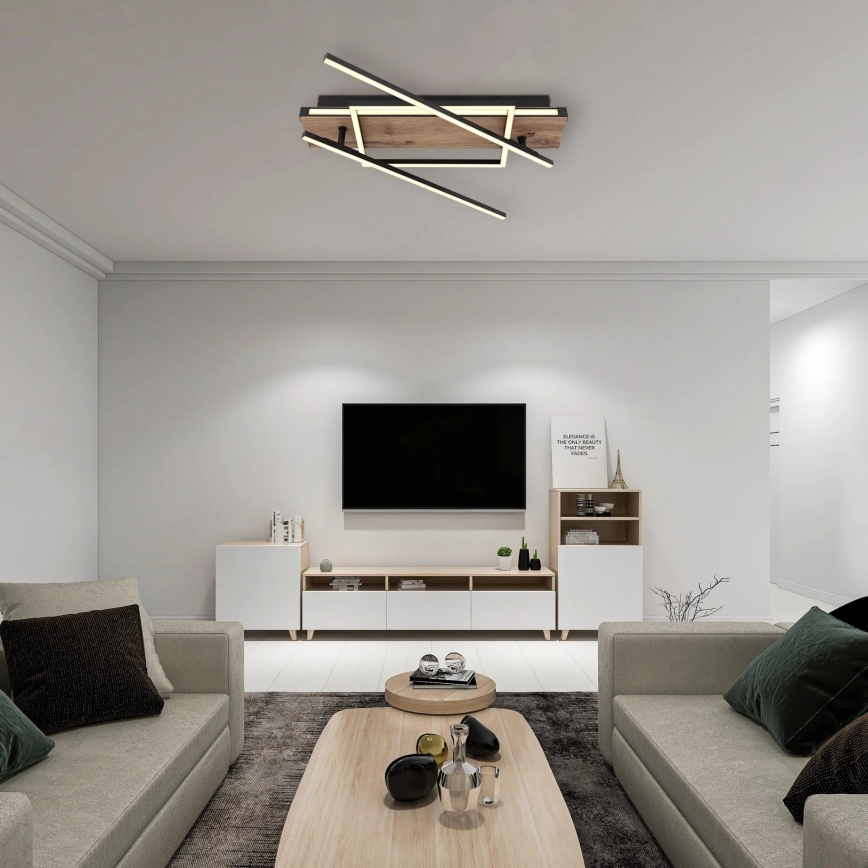 Globo 67299D3 - LED Deckenleuchte COLLI LED/40W/230V 88x120 cm beige/schwarz