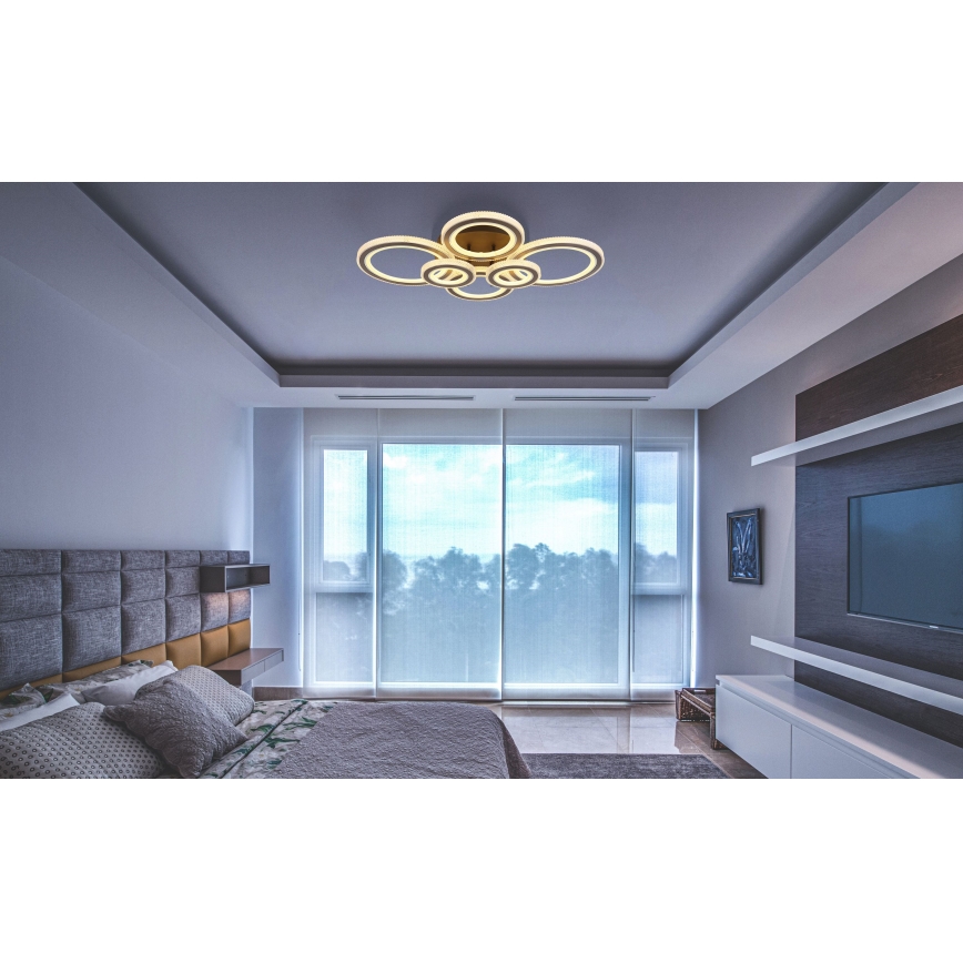 Globo - Dimmbare LED-Deckenleuchte LED/60W/230V 2700-6000K 56x78 cm anthrazit + Fernbedienung