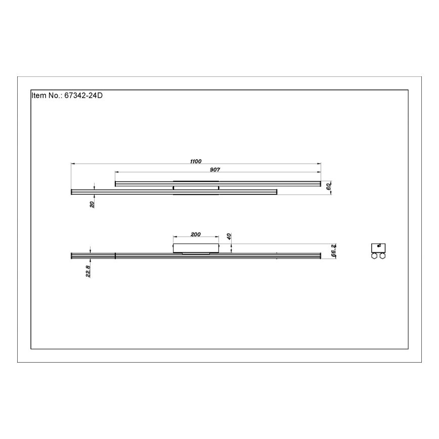 Globo - LED-Deckenleuchte LED/24W/230V 3000K schwarz