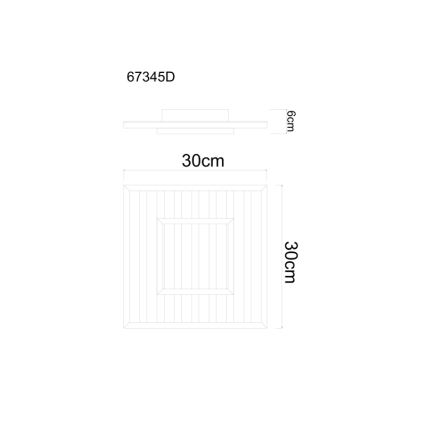 Globo - LED-Deckenleuchte LED/18W/230V 3000K 30x30 cm