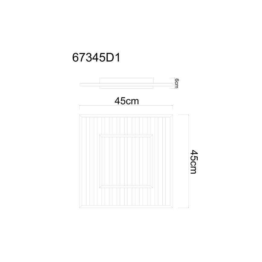 Globo - LED-Deckenleuchte LED/36W/230V 3000K 45x45 cm