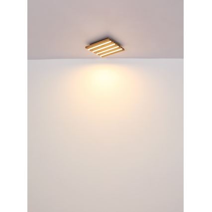 Globo - LED-Deckenleuchte LED/30W/230V 3000K 45x45 cm Holz