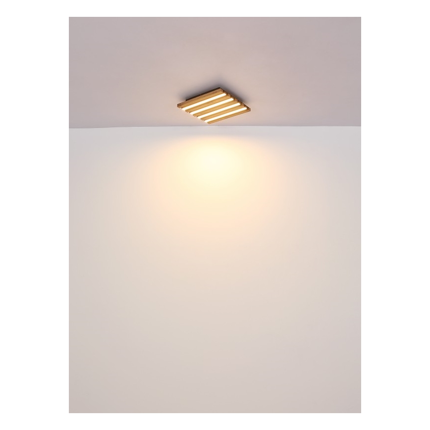 Globo - LED-Deckenleuchte LED/30W/230V 3000K 45x45 cm Holz