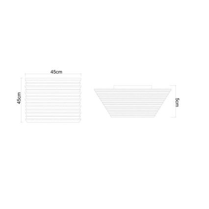 Globo - LED-Deckenleuchte LED/30W/230V 3000K 45x45 cm Holz