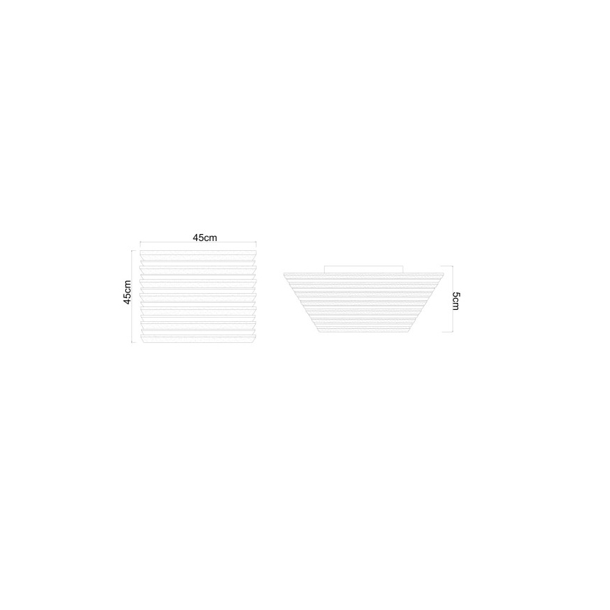 Globo - LED-Deckenleuchte LED/30W/230V 3000K 45x45 cm Holz