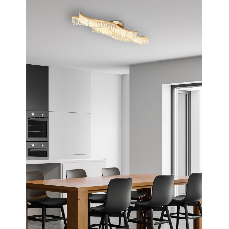 Globo - LED-Deckenleuchte LED/35W/230V 3200K 18x108 cm golden