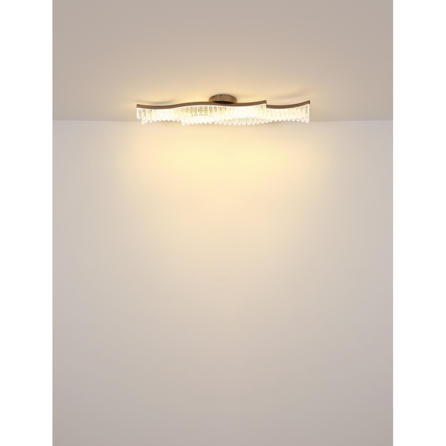 Globo - LED-Deckenleuchte LED/35W/230V 3200K 18x108 cm golden