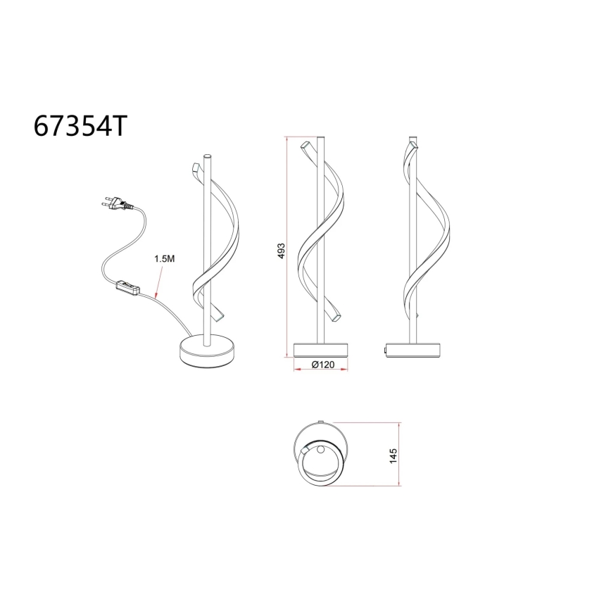 Globo - LED-Tischleuchte LED/12,5W/230V 3000K