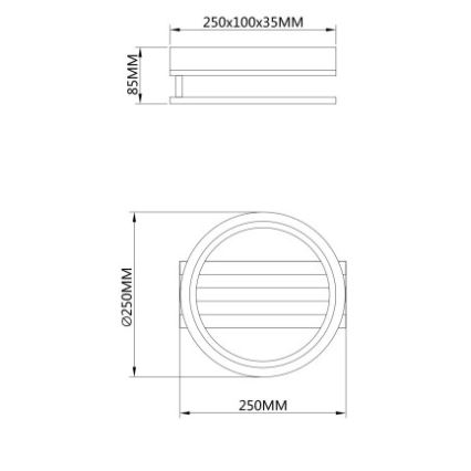 Globo - LED-Deckenleuchte LED/10W/230V 3000/4200/600K 25x25 cm