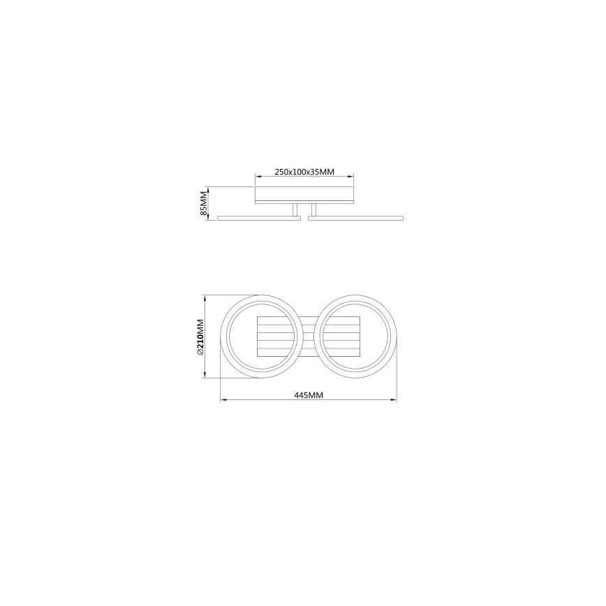 Globo - LED Deckenleuchte LED/15W/230V 3000/4200/600K 21x44,5 cm
