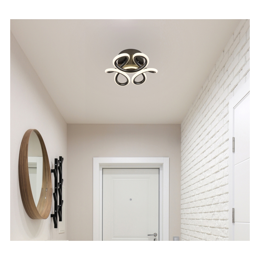 Globo - LED-Deckenleuchte LED/24W/230V 2700/4000/6000K d 26 cm schwarz